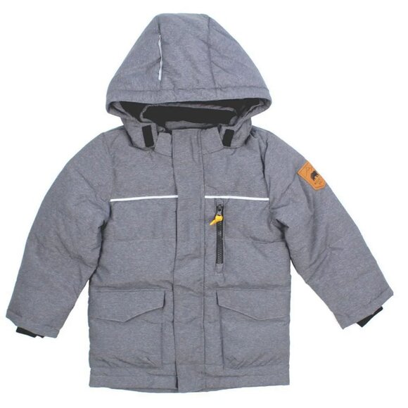 NAME IT Baby and Little Boy Down Filled Grey Winter Coat - Picture 3 of 5